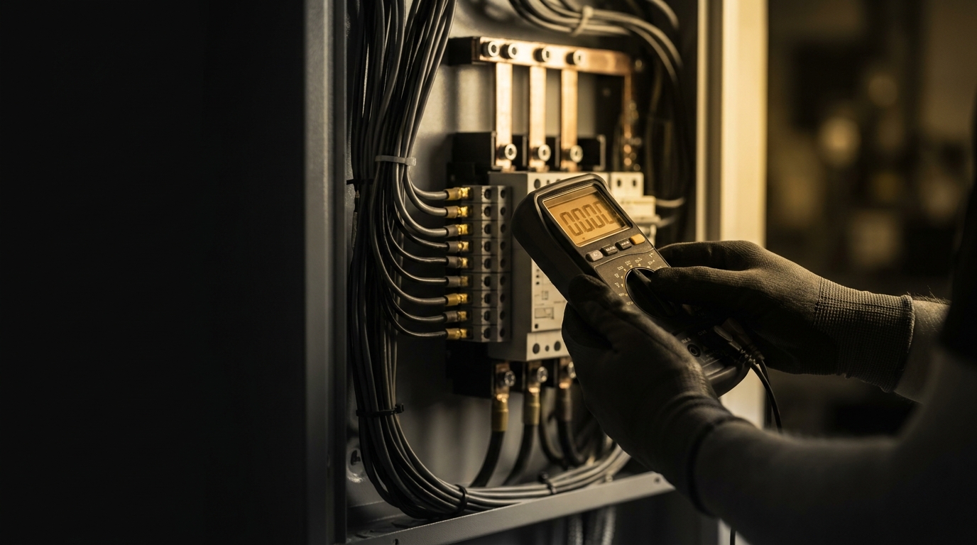 Mohali Electricals electrician working on a residential electrical panel